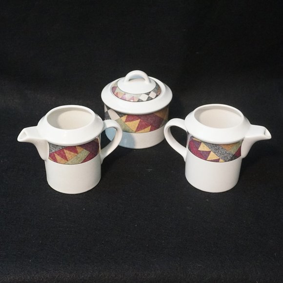 Studio Nova Palm Dessert 2 Cream and One Sugar Set - Picture 1 of 11